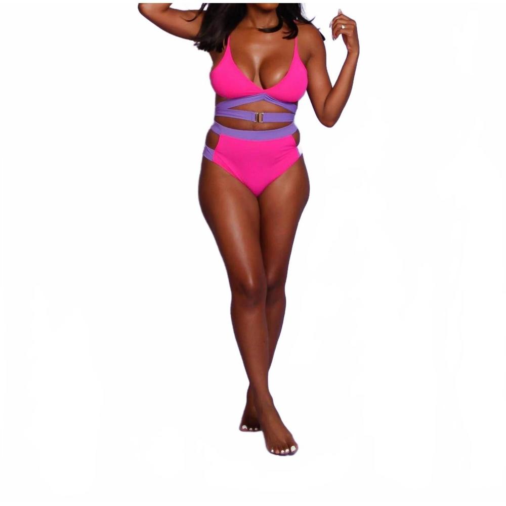 NEW PORSHIA BY PORSHIA BANKS barbie bikini set in pink
